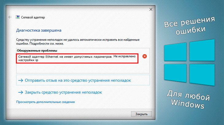 Yota сетевой адаптер не имеет допустимых параметров настройки ip