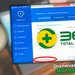 Главное окно Total Security 360 с логотипом антивируса, лицо слева.