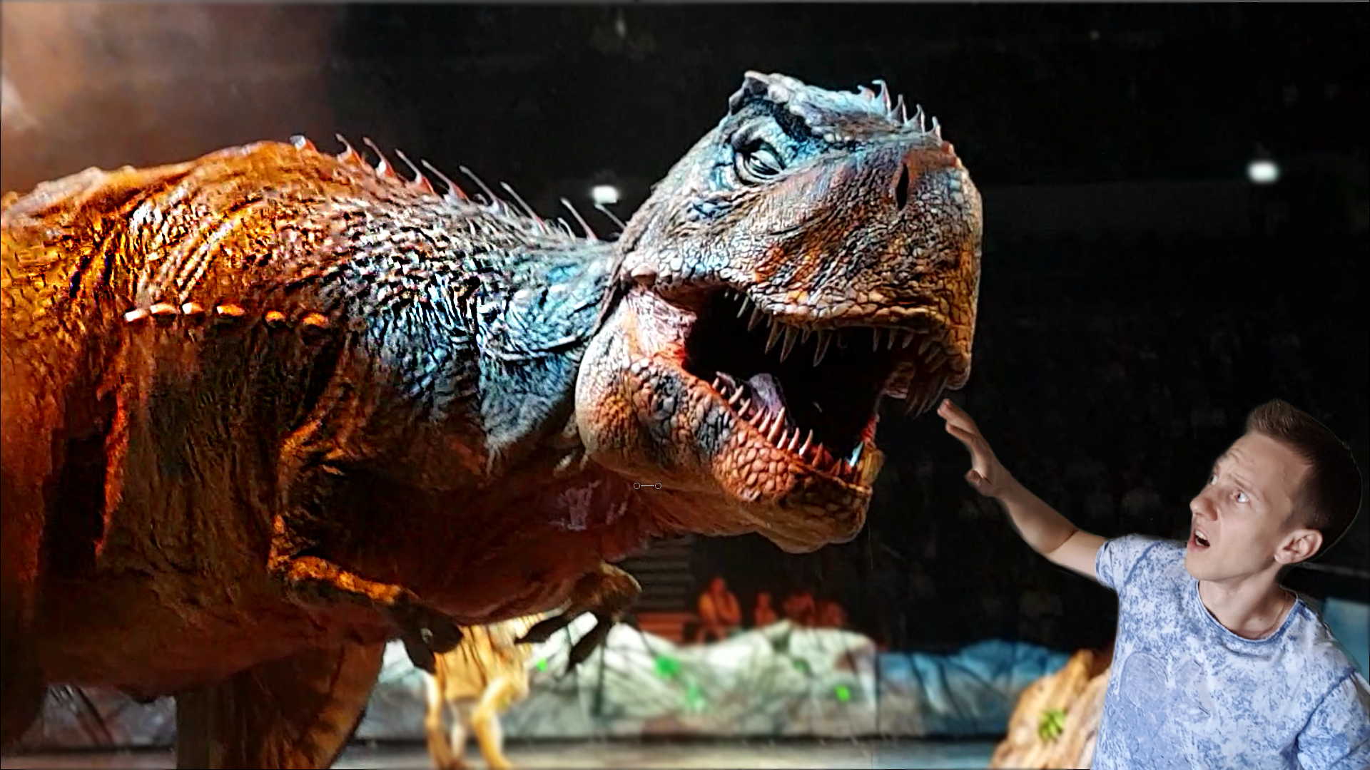 Фотография к статье о шоу Прогулки с Динозаврами, Тираннозавр Рекс нападает на меня